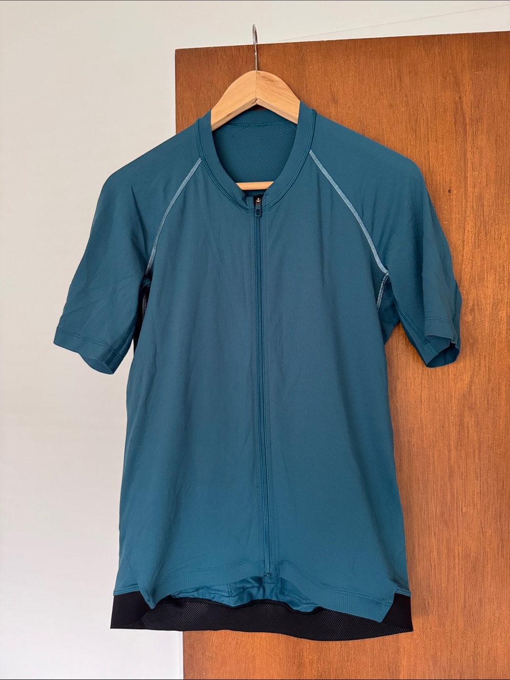 lululemon athletica Men's Short-Sleeve Zip Cycling Jersey - Teal Blue
